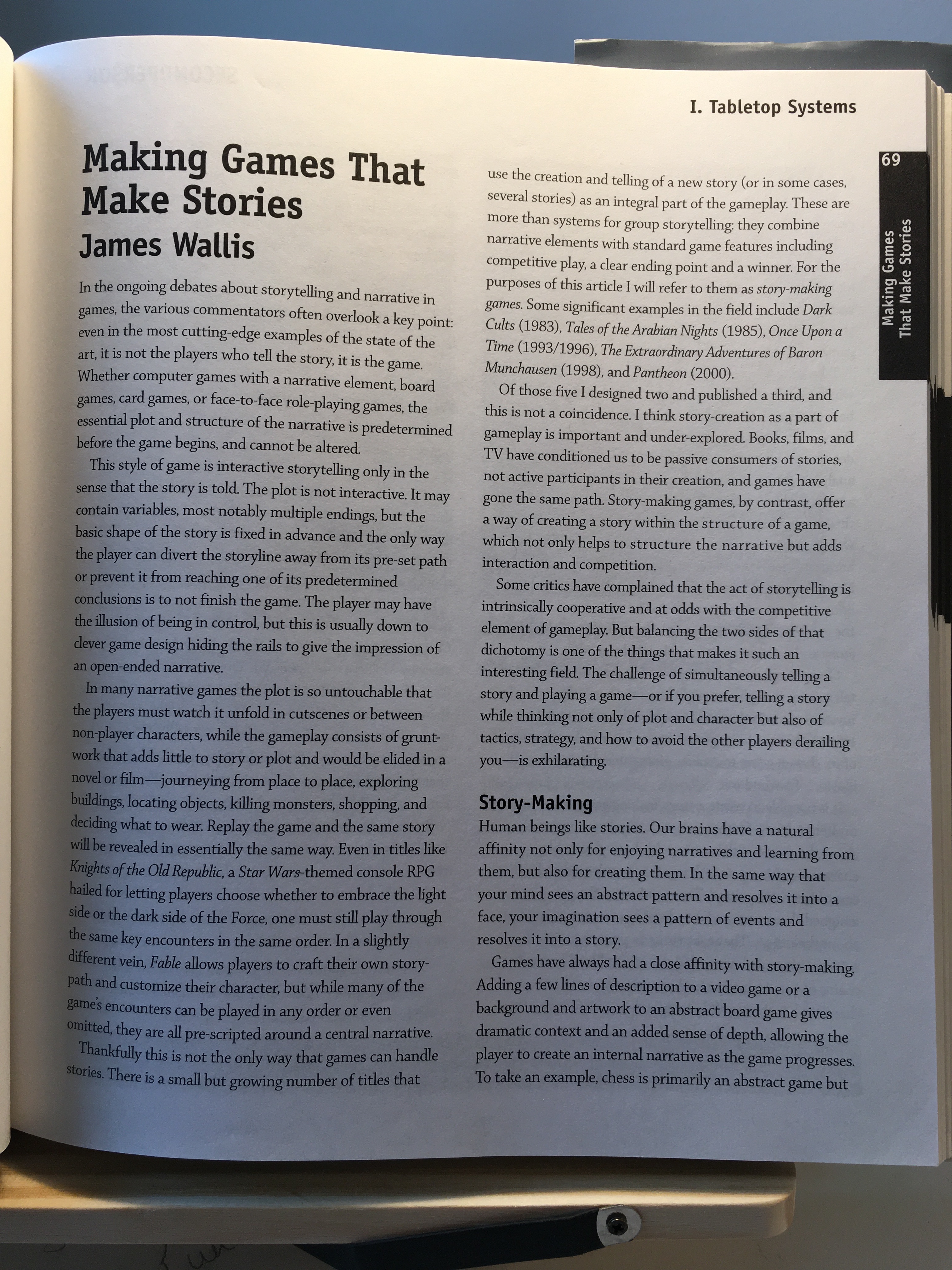 Making Games That Makes Stories